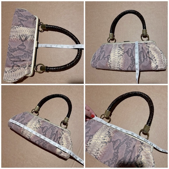 Adrienne Vittadini snake skin baguette bag - Picture 4 of 16